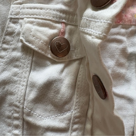 Girls Kids 2-3T Denim Stylish Jacket Heart Snaps - Picture 3 of 11